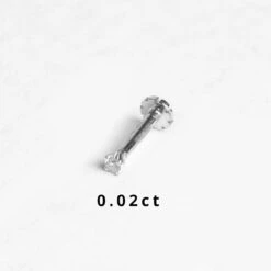 18ct Gold Diamond Screw Back Nose Stud (0.01ct - 0.10ct) -Shiny Jewelry Hub 0.02ct diamond screw back white gold