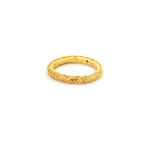 22ct Yellow Gold Filigree Ring With Comfort Fit – Elegant Design And Premium Finish | Size N 1/2