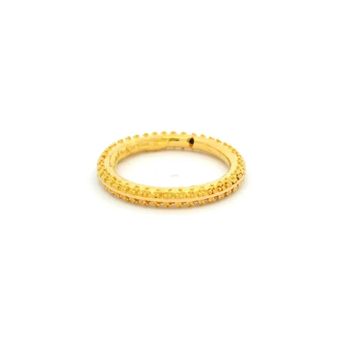 22ct Yellow Gold Filigree Work Ring With Comfort Fit Finish – Elegant & Stylish | Size O