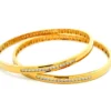 Elegant Pair Of 22ct Yellow Gold Bangles With Cubic Zirconia Stones | Stunning Jewellery