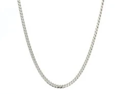 18ct White Gold Cuban Chain With Secure Lobster Clasp | Luxury Men's Jewellery