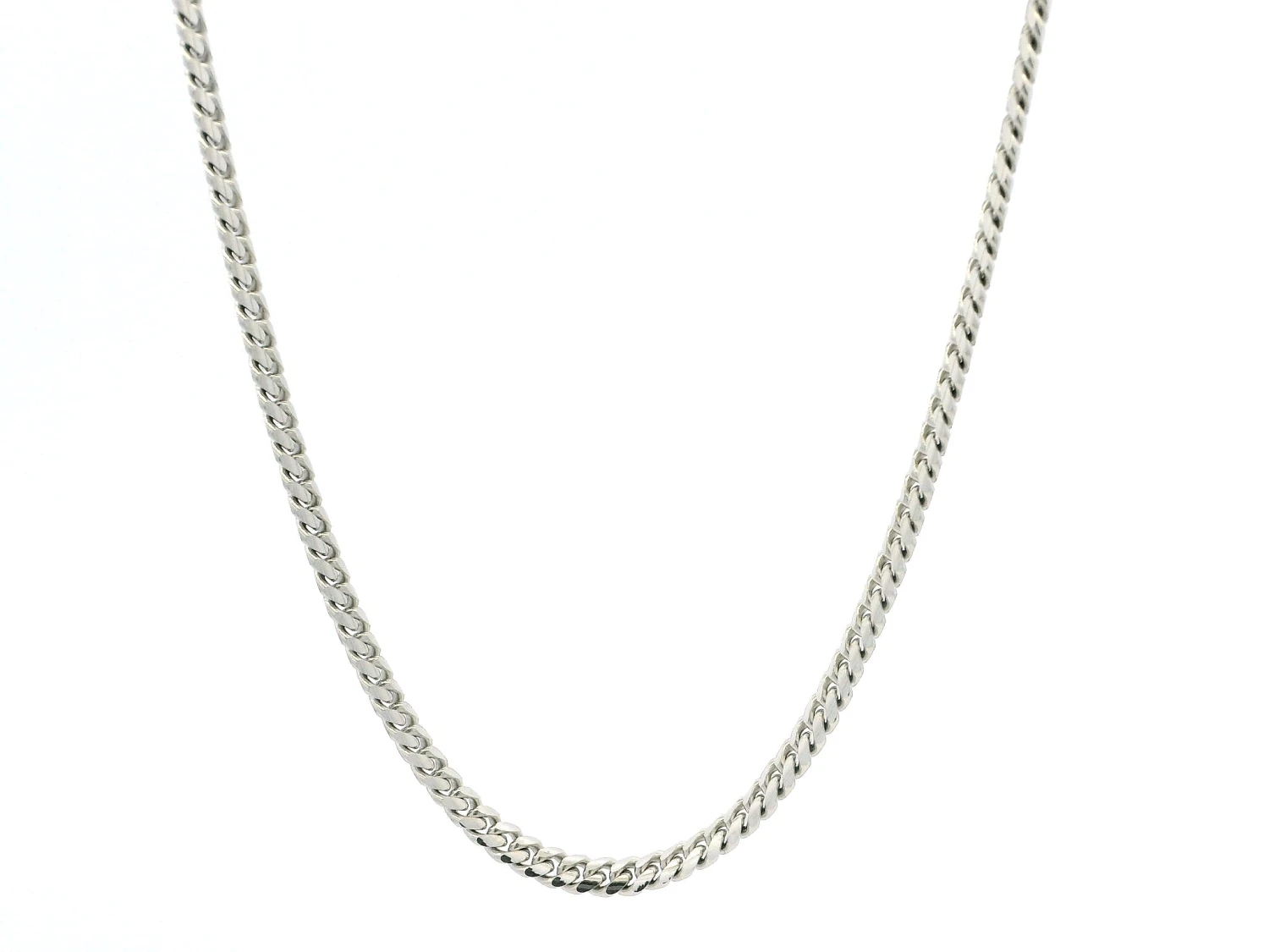 18ct White Gold Cuban Chain With Secure Lobster Clasp | Luxury Men's Jewellery 1 18ct White Gold Cuban Chain With Secure Lobster Clasp | Luxury Men's Jewellery