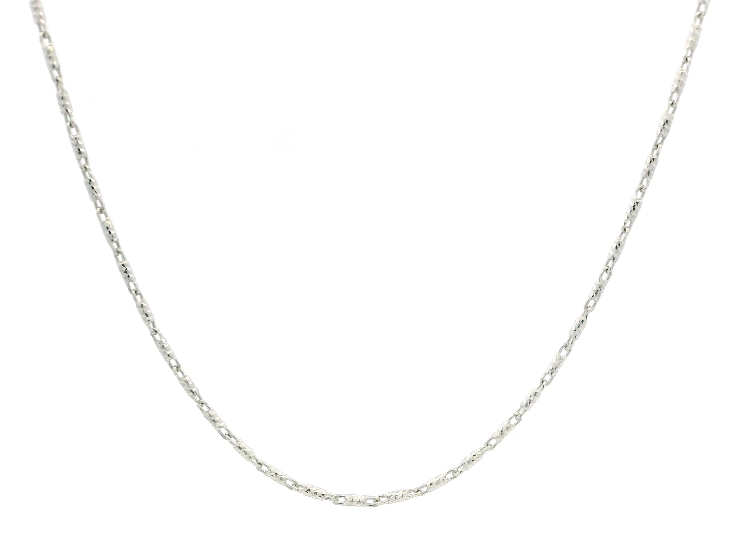 18ct White Gold Fancy Link Chain With Lobster Clasp | Chic & Elegant Necklace | 18 Inches 1 18ct White Gold Fancy Link Chain With Lobster Clasp | Chic & Elegant Necklace | 18 Inches