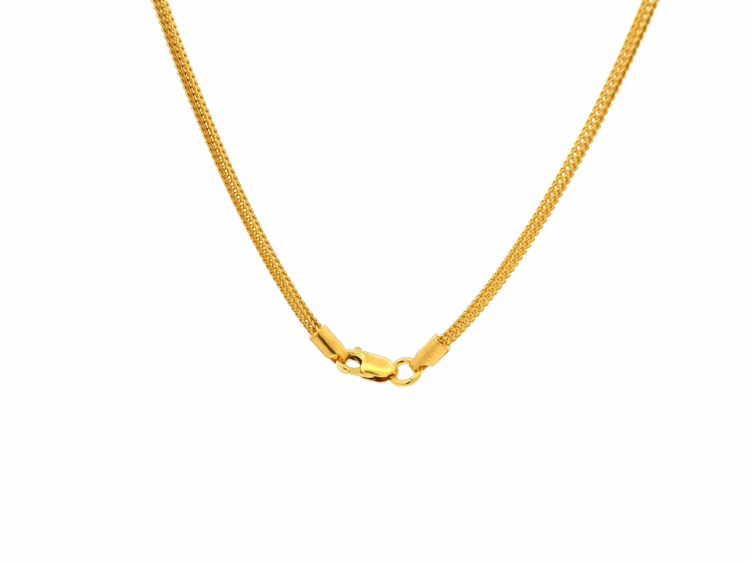 22ct Yellow Gold Round Foxtail Chain With Lobster Clasp – Elegant And Versatile Jewellery For Any Occasion 3 22ct Yellow Gold Round Foxtail Chain With Lobster Clasp – Elegant And Versatile Jewellery For Any Occasion - Image 3