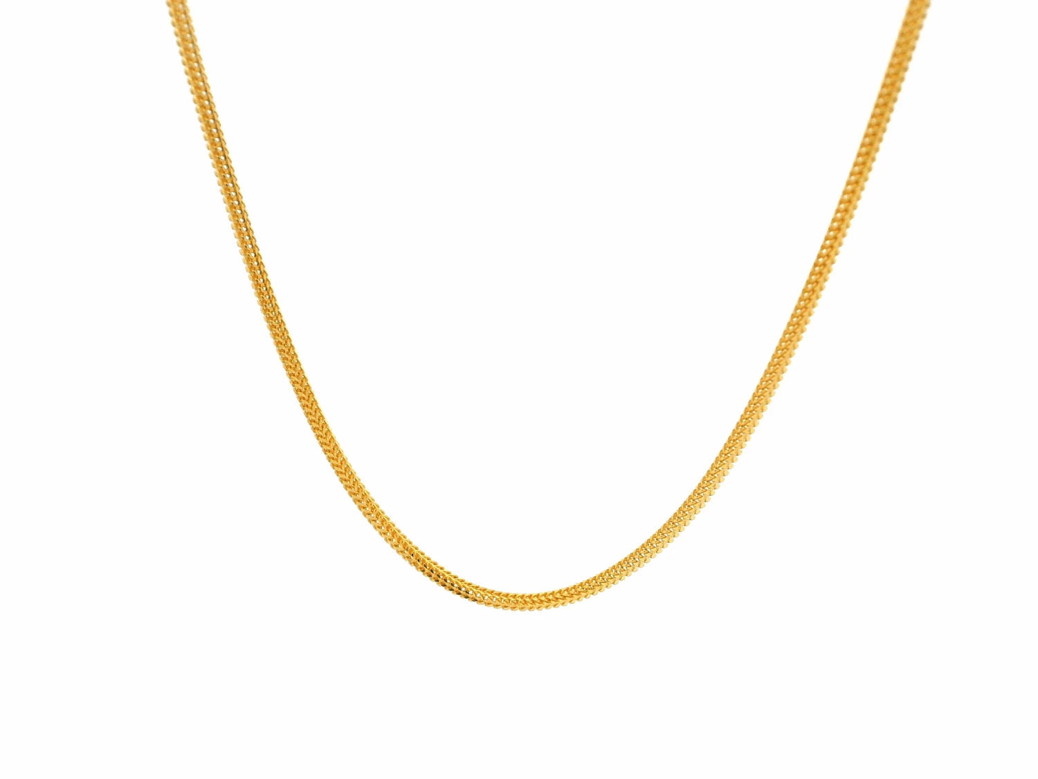 22ct Yellow Gold Round Foxtail Chain With Lobster Clasp – Elegant And Versatile Jewellery For Any Occasion 1 22ct Yellow Gold Round Foxtail Chain With Lobster Clasp – Elegant And Versatile Jewellery For Any Occasion