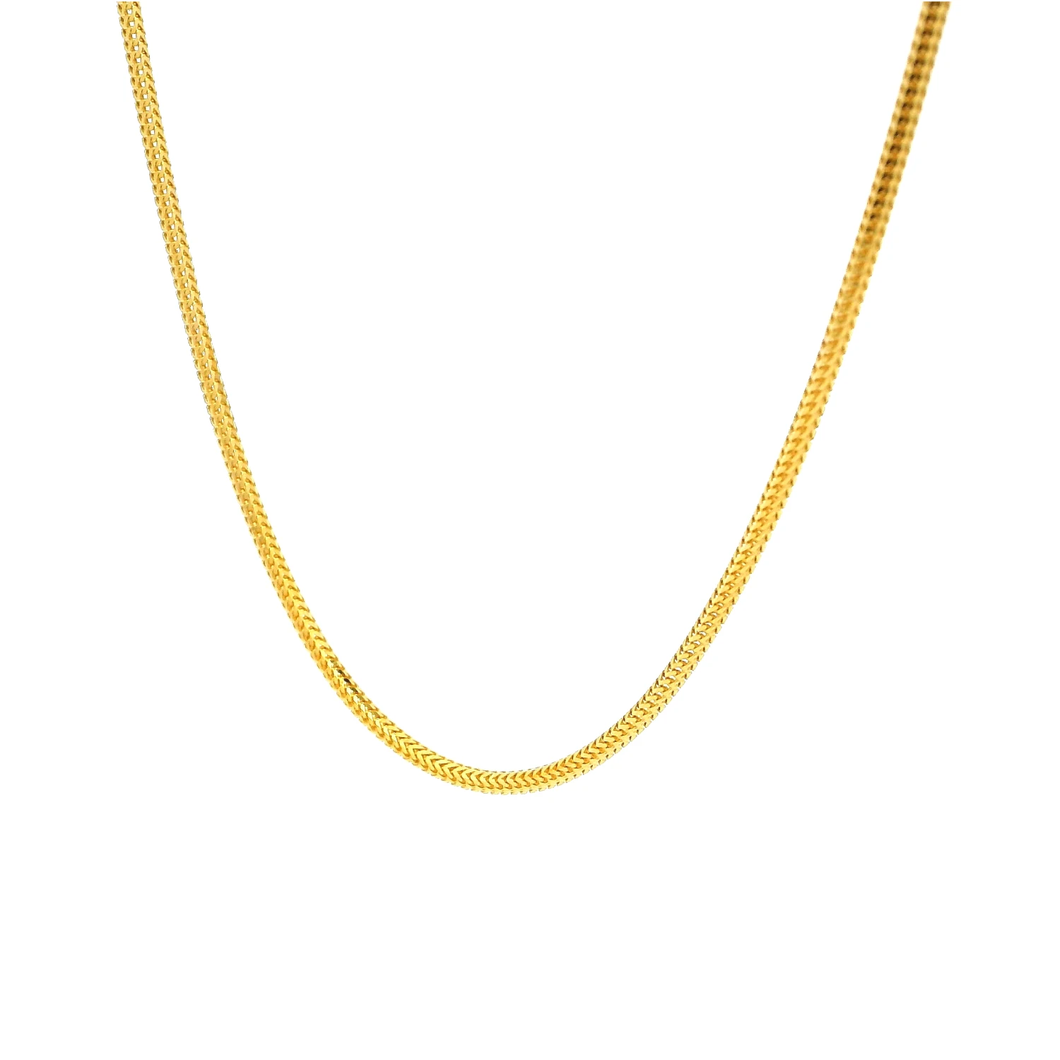 22ct Yellow Gold Round Foxtail Chain With Lobster Clasp – Elegant & Durable Gold Chain 2 22ct Yellow Gold Round Foxtail Chain With Lobster Clasp – Elegant & Durable Gold Chain - Image 2