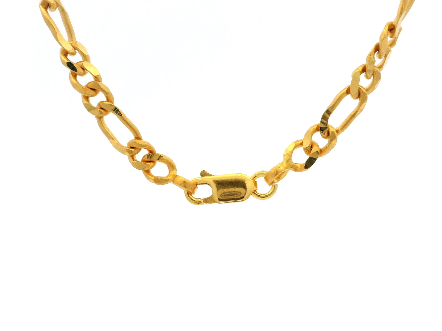 22ct Yellow Gold Figaro Chain With Lobster Clasp – Classic & Stylish Gold Necklace 3 22ct Yellow Gold Figaro Chain With Lobster Clasp – Classic & Stylish Gold Necklace - Image 3