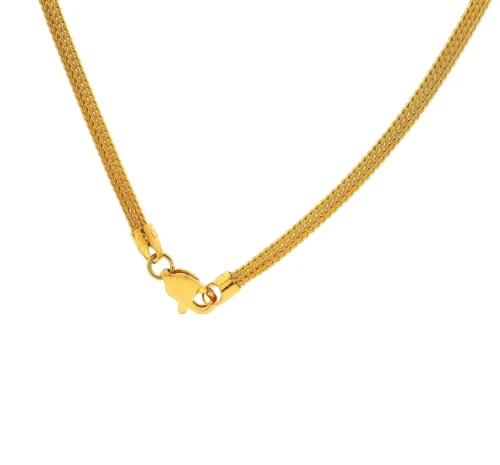 22ct Gold Hollow Mesh Chain With Lobster Clasp | Elegant Round Design Necklace | 16 Inches 5 22ct Gold Hollow Mesh Chain With Lobster Clasp | Elegant Round Design Necklace | 16 Inches -Shiny Jewelry Hub 1728593644633 9a06ff3516f4f29f5255 0192146cfd0c7eec999c723443a37f8d