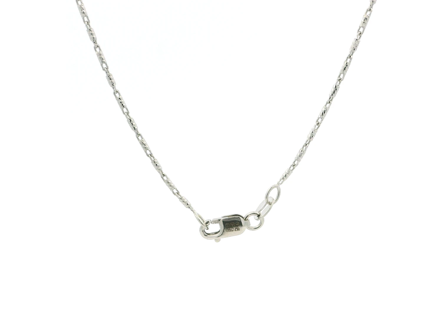 18ct White Gold Fancy Link Chain With Lobster Clasp | Chic & Elegant Necklace | 18 Inches 3 18ct White Gold Fancy Link Chain With Lobster Clasp | Chic & Elegant Necklace | 18 Inches - Image 3
