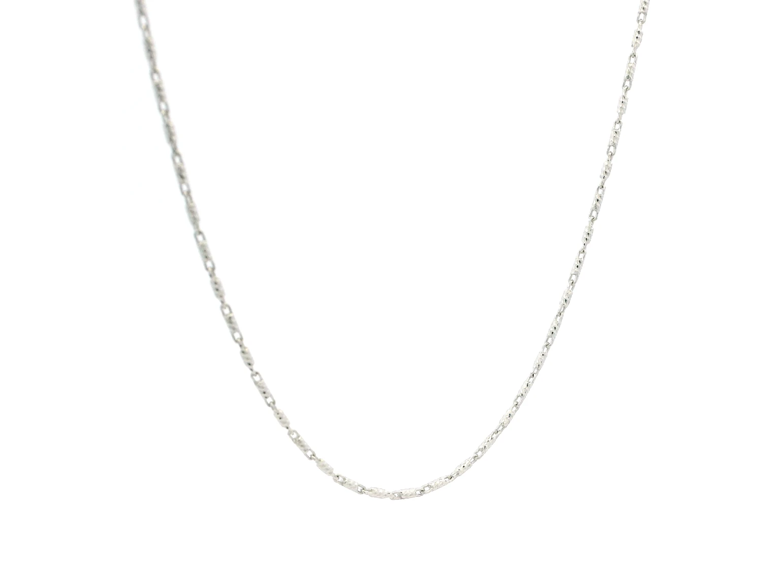 18ct White Gold Fancy Link Chain With Lobster Clasp | Chic & Elegant Necklace | 18 Inches 2 18ct White Gold Fancy Link Chain With Lobster Clasp | Chic & Elegant Necklace | 18 Inches - Image 2