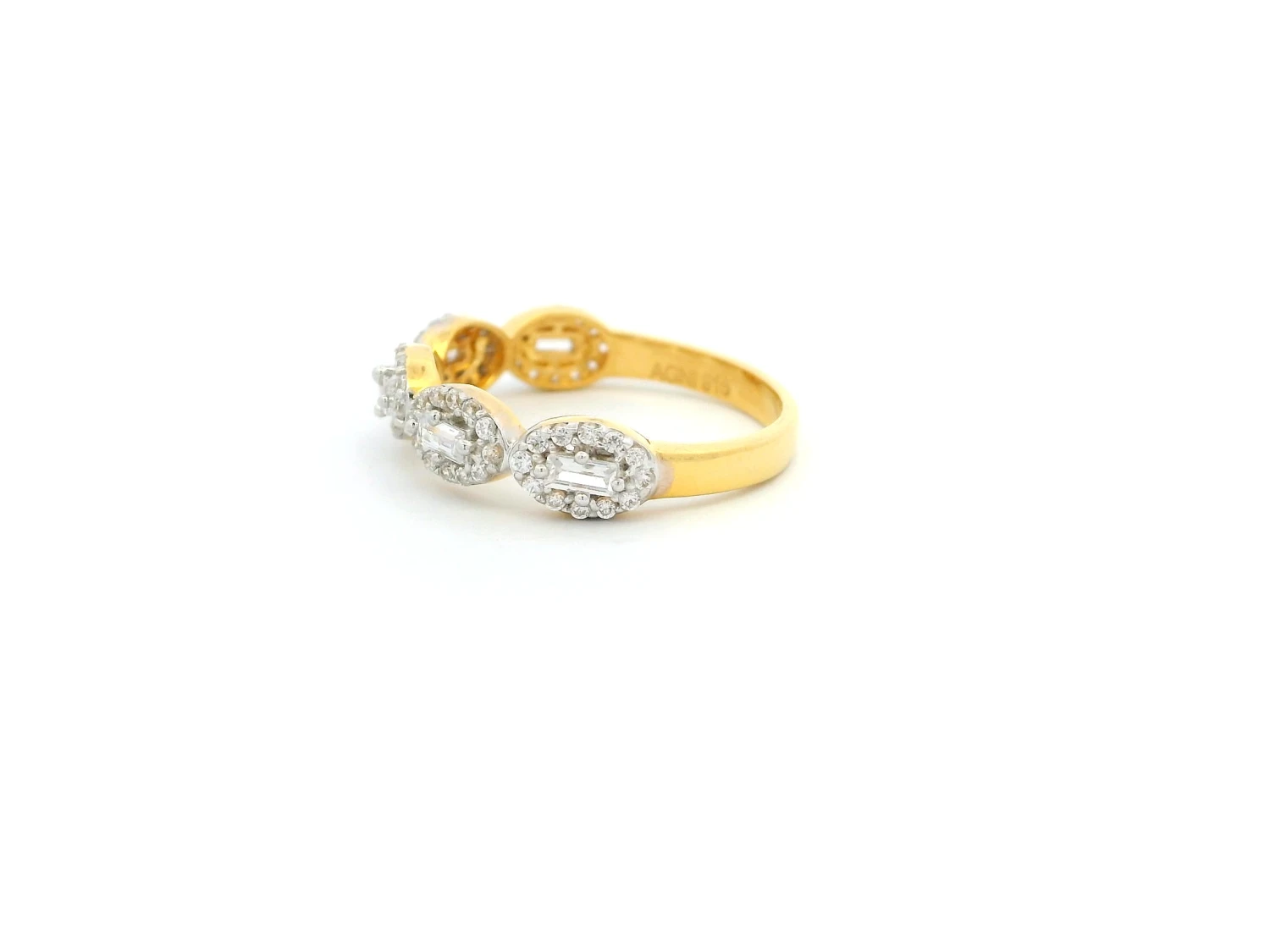 22ct Gold Ring With Dazzling Cubic Zirconia Stones | Size K½ 1 22ct Gold Ring With Dazzling Cubic Zirconia Stones | Size K½