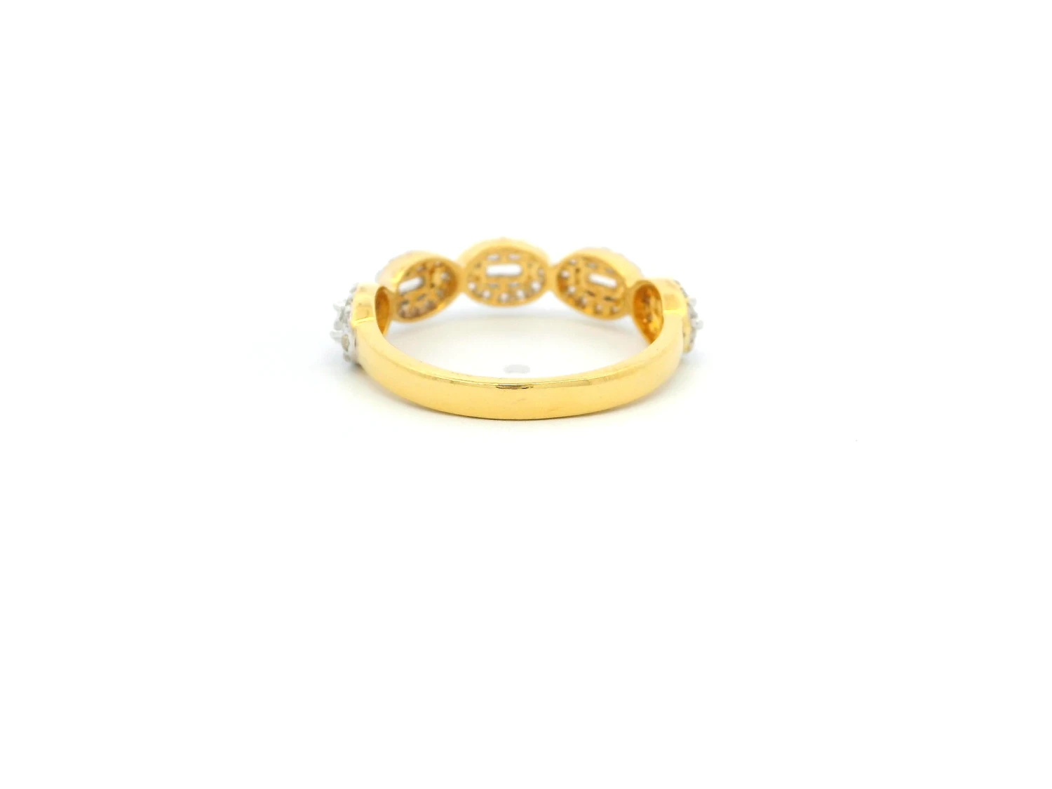 22ct Gold Ring With Dazzling Cubic Zirconia Stones | Size K½ 2 22ct Gold Ring With Dazzling Cubic Zirconia Stones | Size K½ - Image 2