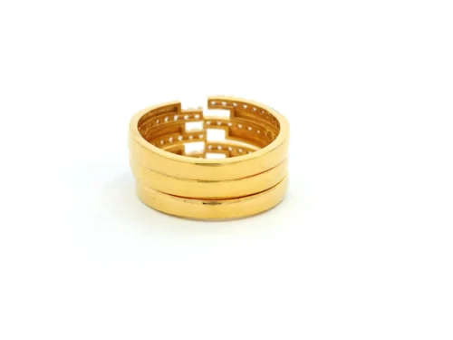 Set Of Three 22ct Gold Rings With Cubic Zirconia – Elegant & Versatile Jewellery | Size K -Shiny Jewelry Hub 1728920404549 a3fe49ae4e8ed53481cc 01928baee8e57558a607918e86451430original