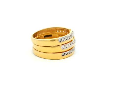 Set Of Three 22ct Gold Rings With Cubic Zirconia – Elegant & Versatile Jewellery | Size K -Shiny Jewelry Hub 1728920404551 ed356f178aae8872e596 01928baee8ec7558a60799cbaeba090coriginal