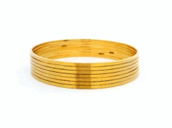 1 Set Of Seven 22ct Gold Bangles With Horizontal Lines Design – Elegant And Contemporary Gold Bangle Set -Shiny Jewelry Hub 1730816777820 21936925416c72a2d3ea 0192fcb76d2d7ccdbd933d6fcf6a6193original