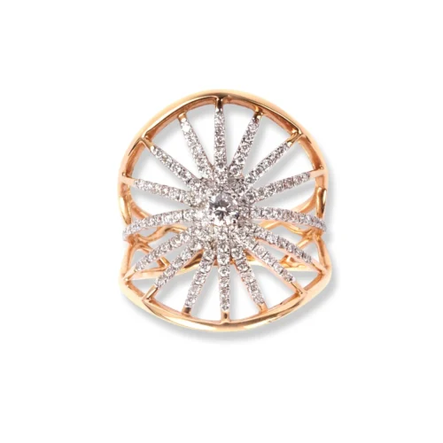 18ct Rose Gold Diamond Dress Ring SB00014RAR