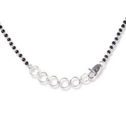 18ct White Gold Adjustable Mangal Sutra With Cubic Zirconia & Lobster Clasp MS-4432 -Shiny Jewelry Hub 18ct white gold adjustable mangal sutra with cubic zirconia lobster clasp 3