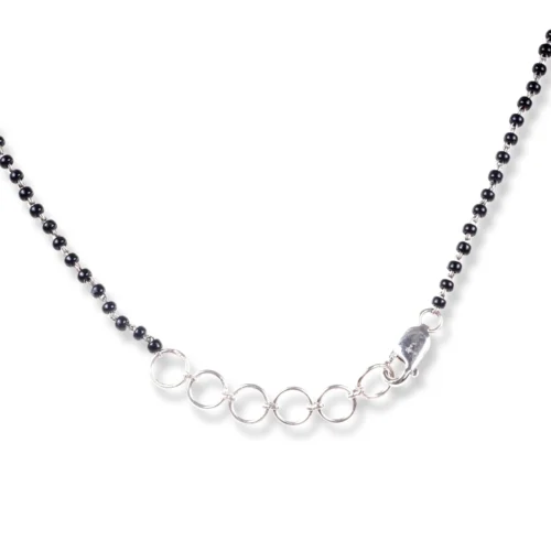 18ct White Gold Adjustable Mangal Sutra With Cubic Zirconia & Lobster Clasp MS-4435 -Shiny Jewelry Hub 18ct white gold adjustable mangal sutra with cubic zirconia lobster clasp 6 scaled