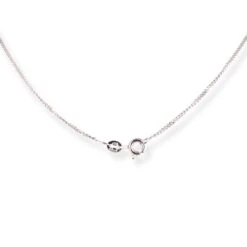 18ct White Gold Pendant & Earrings Set With Diamond Halo Design – Luxury Women’s Jewellery -Shiny Jewelry Hub 18ct white gold chain with ring clasp C 4953