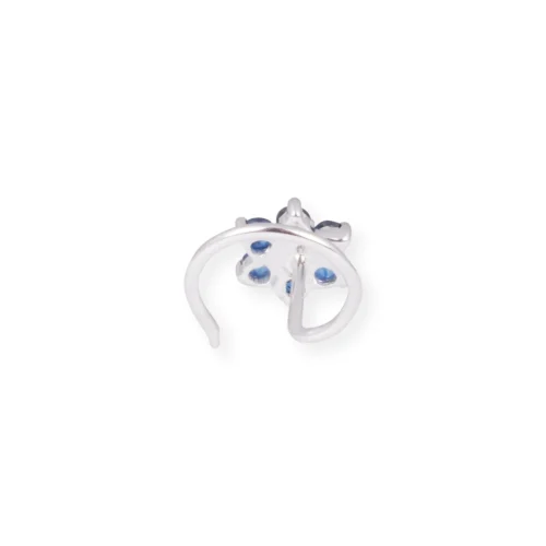 18ct Gold Diamond And Blue Sapphire Cluster Wire Coil Back Nose Stud. 26 18ct Gold Diamond And Blue Sapphire Cluster Wire Coil Back Nose Stud. -Shiny Jewelry Hub 18ct white gold diamond and blue sapphire cluster wire coil nose stud MCS2657Wq 3 scaled