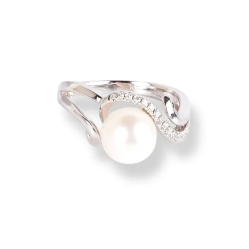 18ct White Gold Diamond & Cultured Pearl Ring LR-6647 -Shiny Jewelry Hub 18ct white gold diamond cultured pearl ring 4