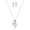 18ct White Gold Diamond Pendant Suite