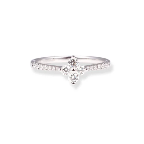 18ct White Gold Diamond Ring LR-7014