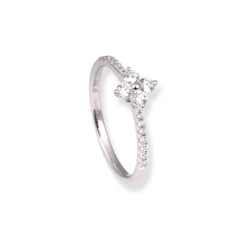 18ct White Gold Diamond Ring LR-7014 -Shiny Jewelry Hub 18ct white gold diamond ring a 4 scaled