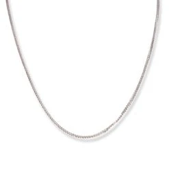 18ct White Gold Foxtail Chain With Lobster Clasp - Secure & Elegant