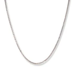 18ct White Gold Foxtail Chain With Lobster Clasp - Durable White Gold Chain