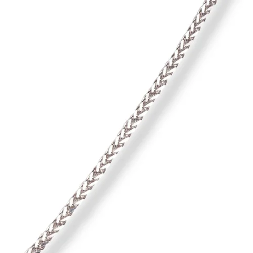 18ct White Gold Foxtail Chain With Lobster Clasp - Durable White Gold Chain -Shiny Jewelry Hub 18ct white gold foxtail chain with lobster clasp 6