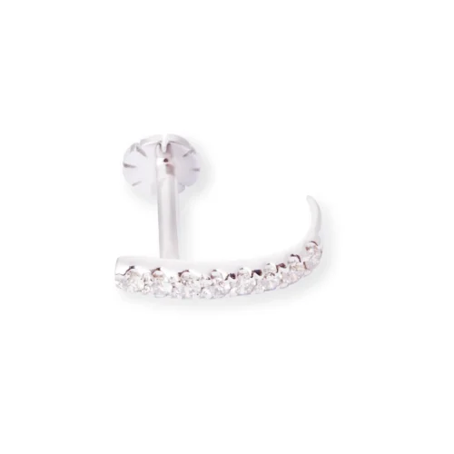 18ct Gold Diamond Half Nose Ring With Screw Back. 23 18ct Gold Diamond Half Nose Ring With Screw Back. -Shiny Jewelry Hub 18ct white gold half nose ring with screw back MCS2783W 2 scaled