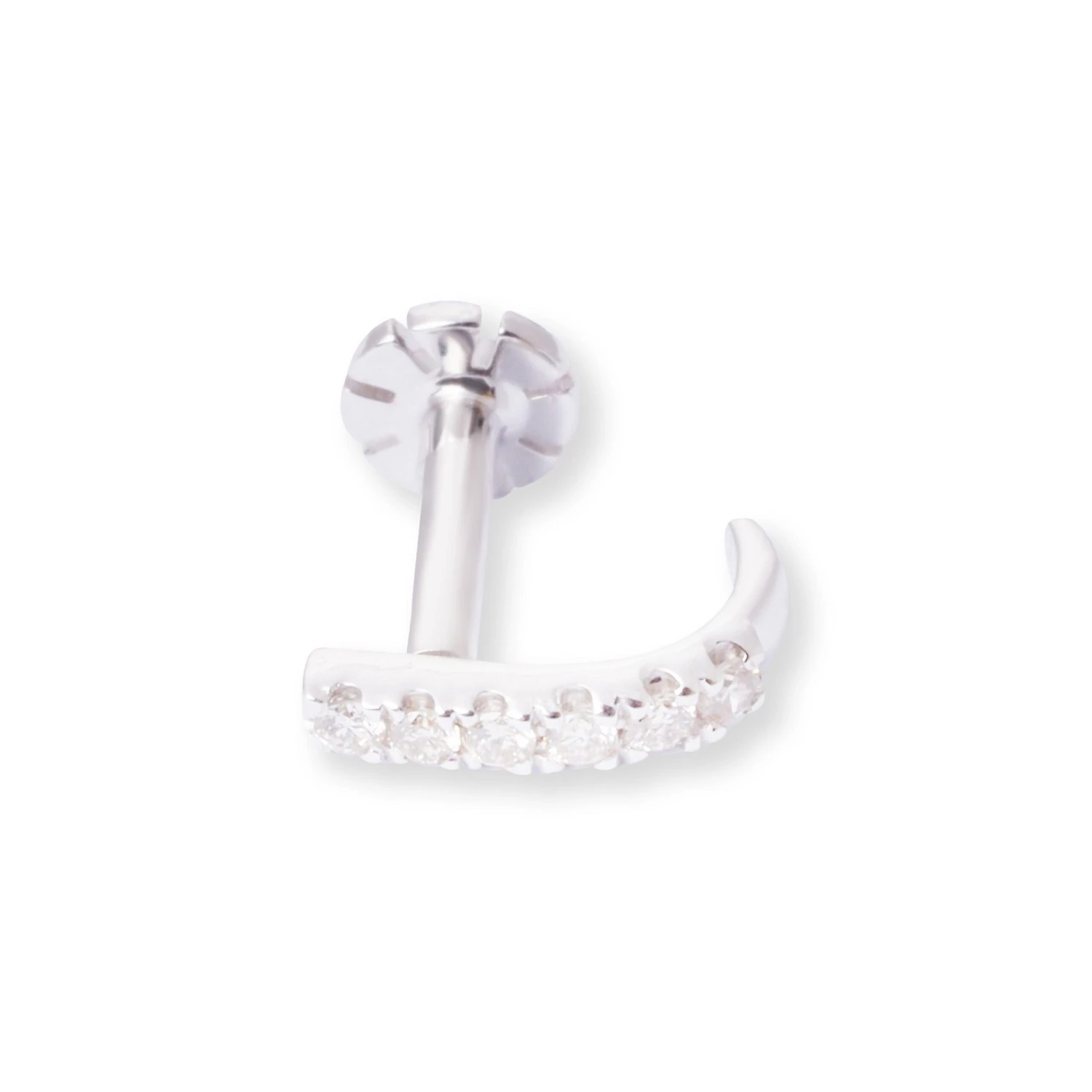 18ct Gold Diamond Half Nose Ring With Screw Back. 15 18ct Gold Diamond Half Nose Ring With Screw Back. - Image 15