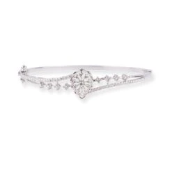 18ct White Gold Openable Diamond Bangle - Luxury Openable Diamond Bangle.