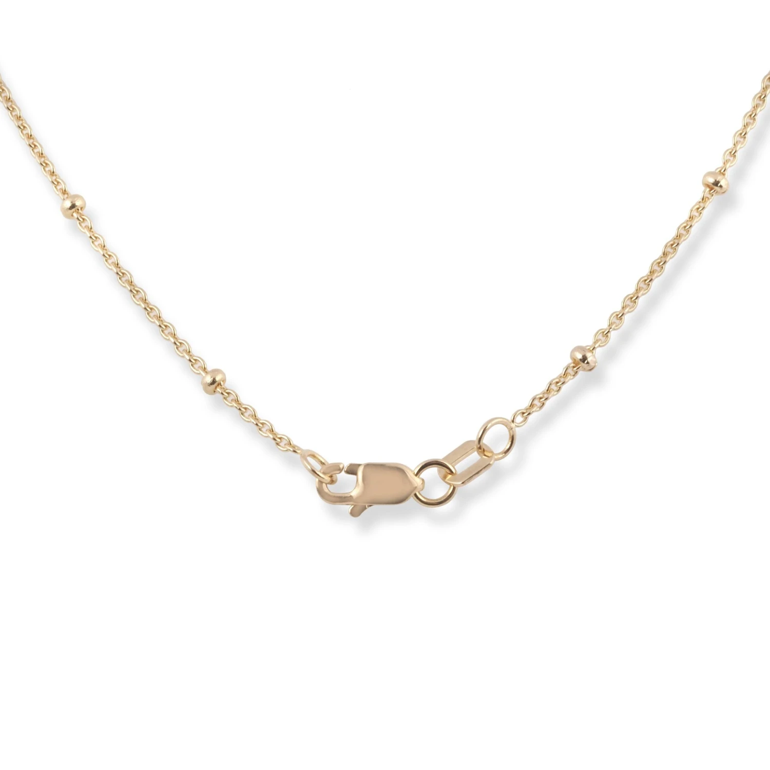 18ct Yellow Gold Beaded Necklace With Lobster Clasp - Versatile Necklace 3 18ct Yellow Gold Beaded Necklace With Lobster Clasp - Versatile Necklace - Image 3