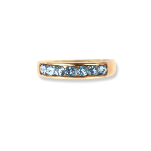 18ct Yellow Gold Blue Topaz Ring LR-5664 -Shiny Jewelry Hub 18ct yellow gold blue topaz ring 3 scaled