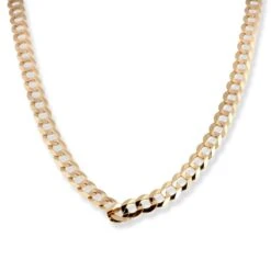 18ct Yellow Gold Curb Link Chain With Lobster Clasp - Timeless Gold Jewellery
