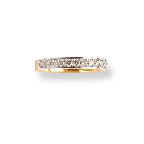 18ct Yellow Gold Diamond Half-Eternity Band LR-6676 -Shiny Jewelry Hub 18ct yellow gold diamond half eternity band 3