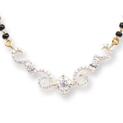 18ct Yellow Gold Diamond Mangal Sutra With Hook Clasp MCS3637 -Shiny Jewelry Hub 18ct yellow gold diamond mangal sutra with hook clasp 2