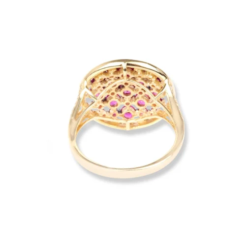 18ct Yellow Gold Diamond And Ruby Dress Ring HF04968R-R-R 7 18ct Yellow Gold Diamond And Ruby Dress Ring HF04968R-R-R -Shiny Jewelry Hub 18ct yellow gold diamond ruby dress ring 2 scaled