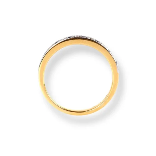 18ct Yellow Gold Diamond & Sapphire Half-Eternity Band LR-6674 -Shiny Jewelry Hub 18ct yellow gold diamond sapphire half eternity band
