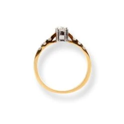 18ct Yellow Gold Engagement Diamond Ring LR-6660 -Shiny Jewelry Hub 18ct yellow gold engagement diamond ring