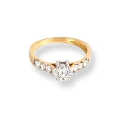 18ct Yellow Gold Engagement Diamond Ring LR-6660 -Shiny Jewelry Hub 18ct yellow gold engagement diamond ring 3