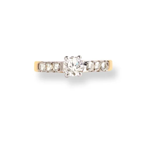 18ct Yellow Gold Engagement Diamond Ring LR-6660