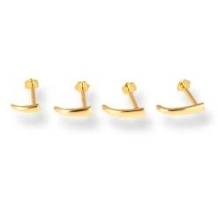 18ct Yellow Gold Faux Nose Ring Screw Back Nose Stud (6mm - 10mm).