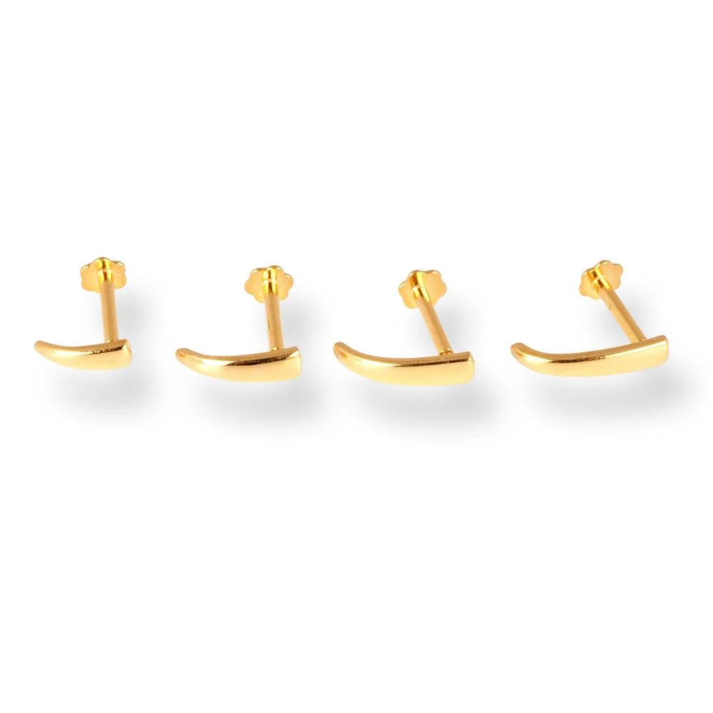 18ct Yellow Gold Faux Nose Ring Screw Back Nose Stud (6mm - 10mm). 1 18ct Yellow Gold Faux Nose Ring Screw Back Nose Stud (6mm - 10mm).