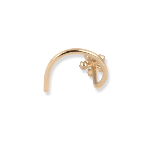 18ct Yellow Gold Flower Design Wire Back Nose Stud With 6 White Cubic Zirconia Stones. -Shiny Jewelry Hub 18ct yellow gold flower design wire back nose stud with 6 white cubic zirconia stones ns 7572 4 scaled