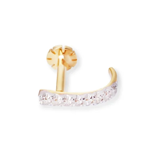 18ct Gold Diamond Half Nose Ring With Screw Back. 20 18ct Gold Diamond Half Nose Ring With Screw Back. -Shiny Jewelry Hub 18ct yellow gold half nose ring with screw back MCS2783Y 2 scaled