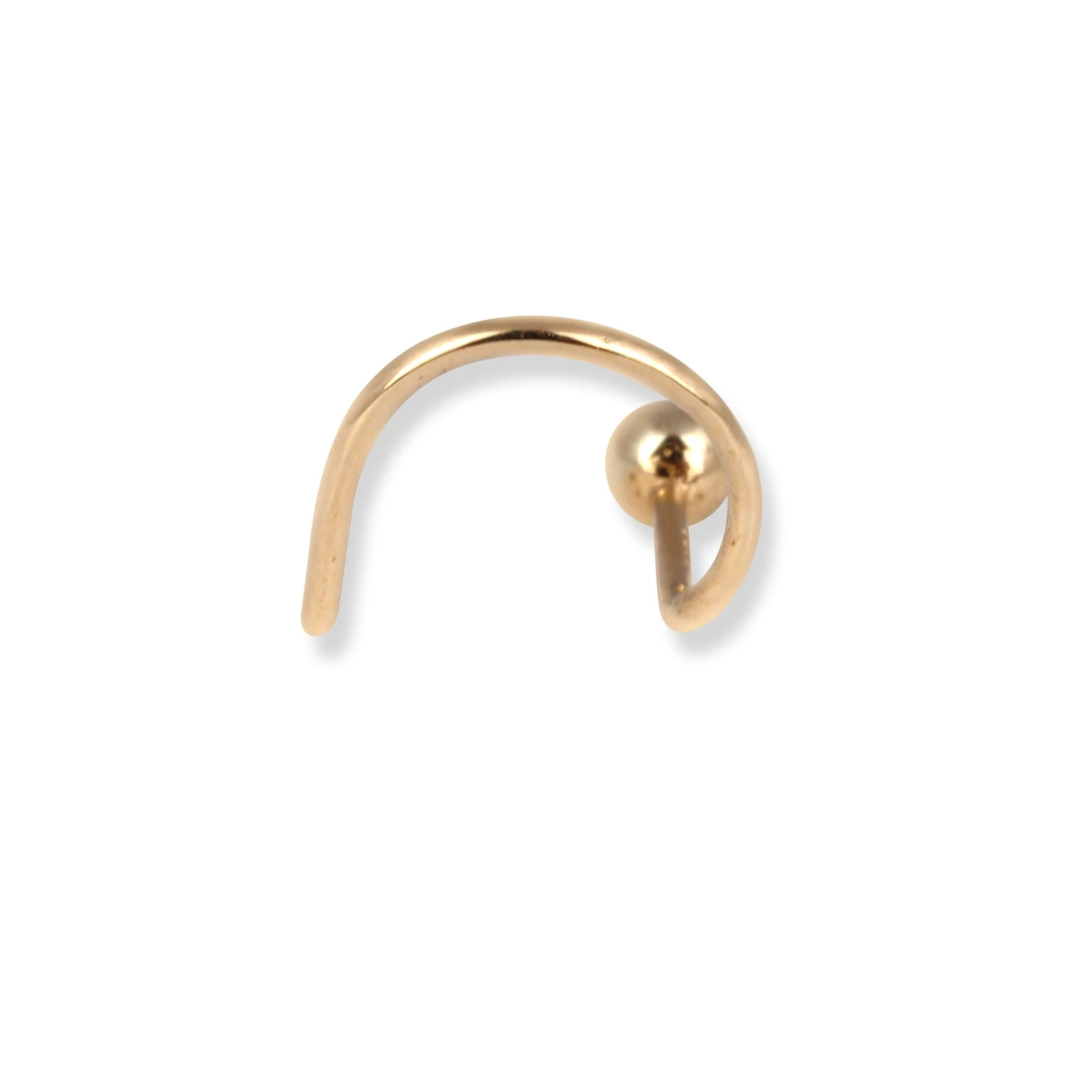 18ct Yellow Gold Wire Back Nose Stud With Plain Gold Ball. 12 18ct Yellow Gold Wire Back Nose Stud With Plain Gold Ball. - Image 12
