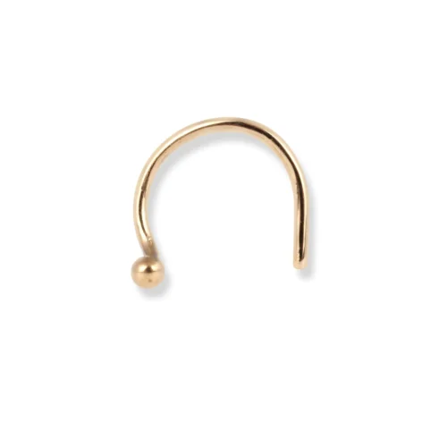 18ct Yellow Gold Wire Back Nose Stud With Plain Gold Ball. 20 18ct Yellow Gold Wire Back Nose Stud With Plain Gold Ball. -Shiny Jewelry Hub 18ct yellow gold wire back nose stud with plain gold ball ns 7562 13 scaled